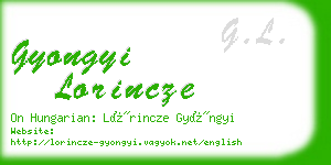 gyongyi lorincze business card